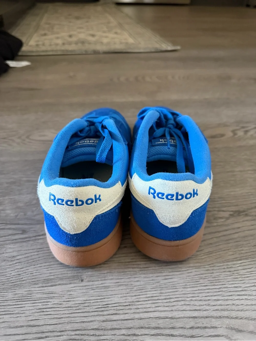 Reebok women Classic Blue Suede Sneakers